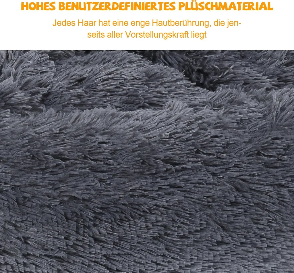 Cuccia Ultra Morbida Nobleza Per Cani Media Taglia – 80x50x10 Cm, Lavabile In Lavatrice Con Base Antiscivolo