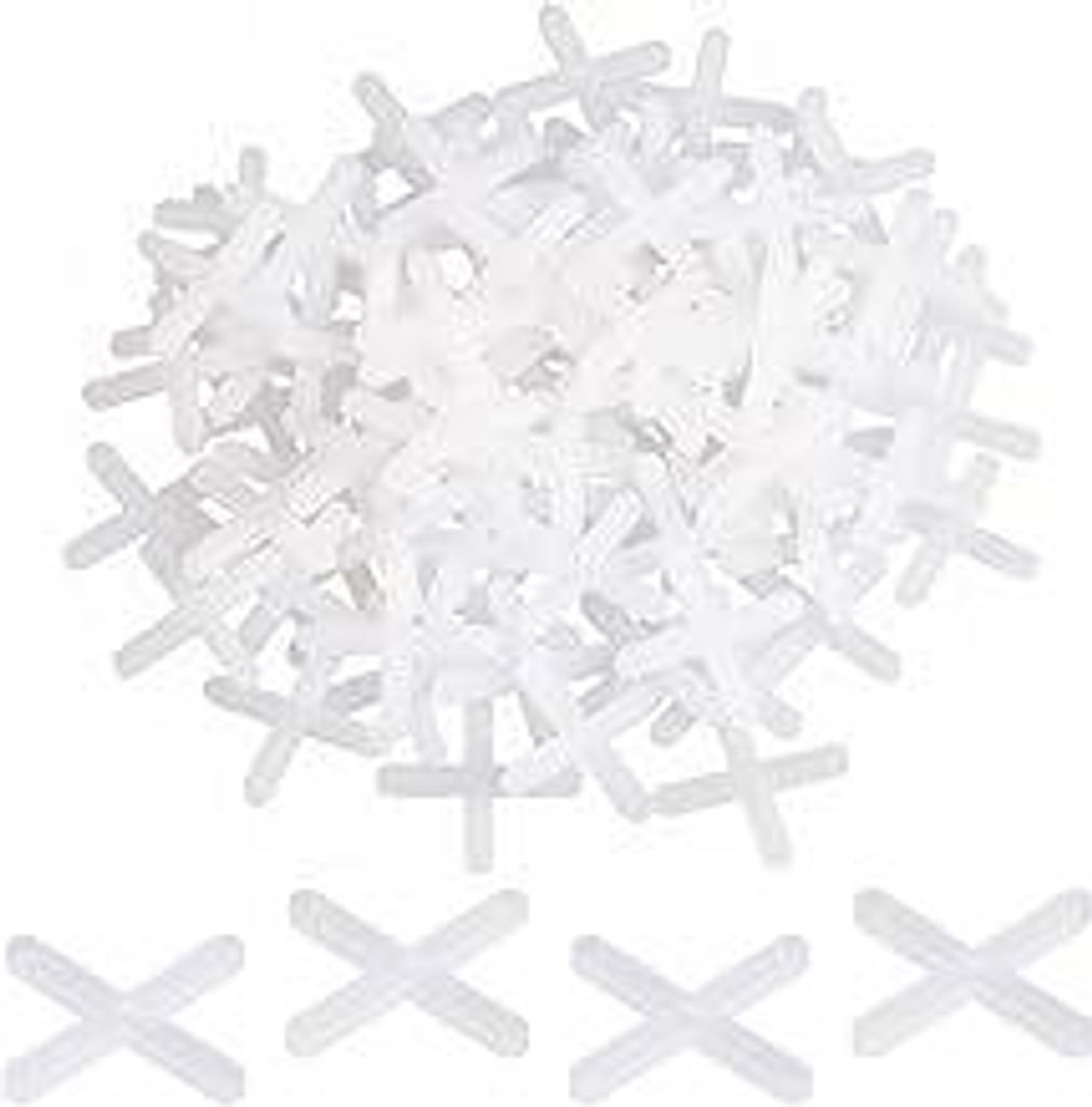 SYEYCW 500 Stück Weiß Fliesenkreuze, 3mm Kunststoff Fugenkreuze, Fliesen Abstandshalter, Fugenkreuz für Genaue Positionierung, Abstandhalter Fli...