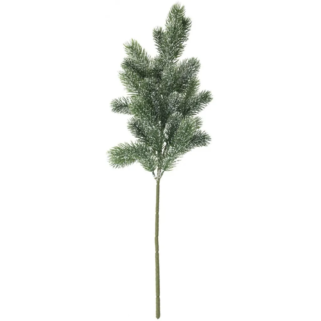 Branche de sapin enneigée 65cm aspect naturel PE pour Noël chic