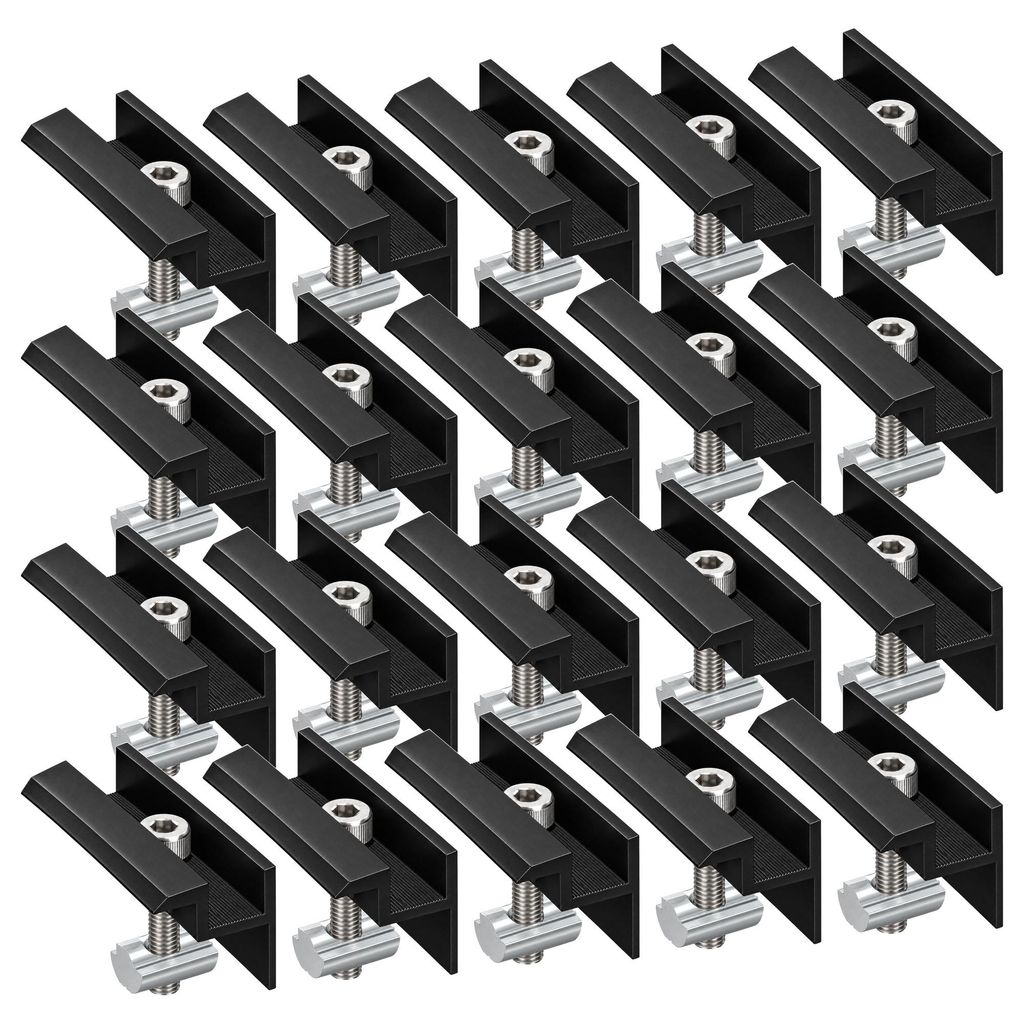 20x Endklemme schwarz 30mm Solar Modul jeweils im Produktbild 