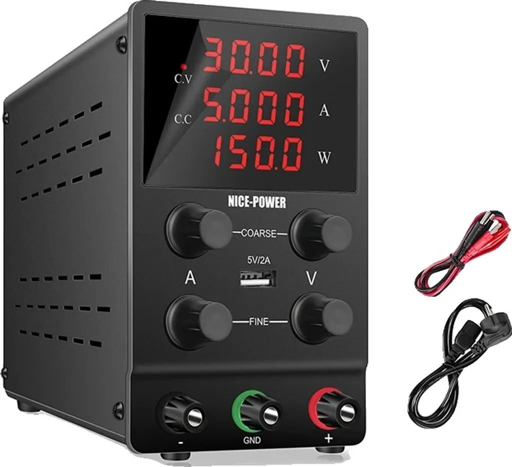 Alimentation de Laboratoire 30V 5A avec Affichage LED 4 Chiffres