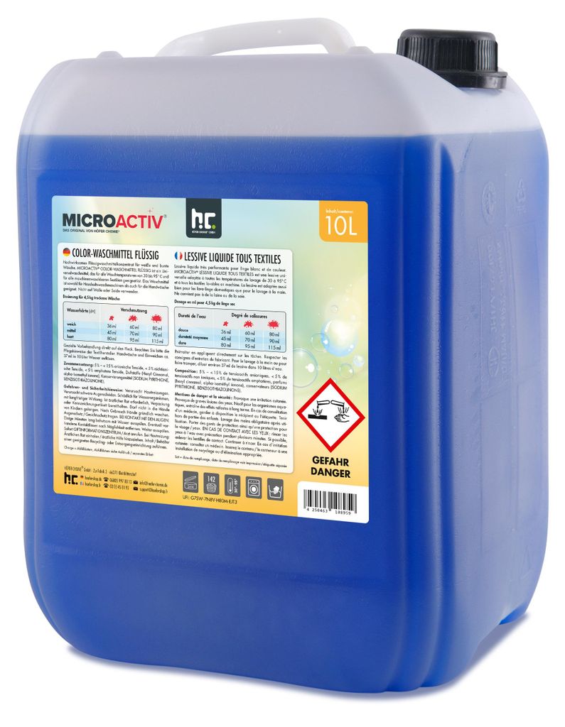 10 L Microactiv® Color Waschmittel flüssig Produktbild 