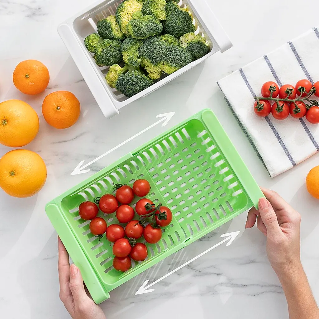 Zzolee - Set Di 6 Organizer Frigorifero, Con 4 Grandi Contenitori Frigo