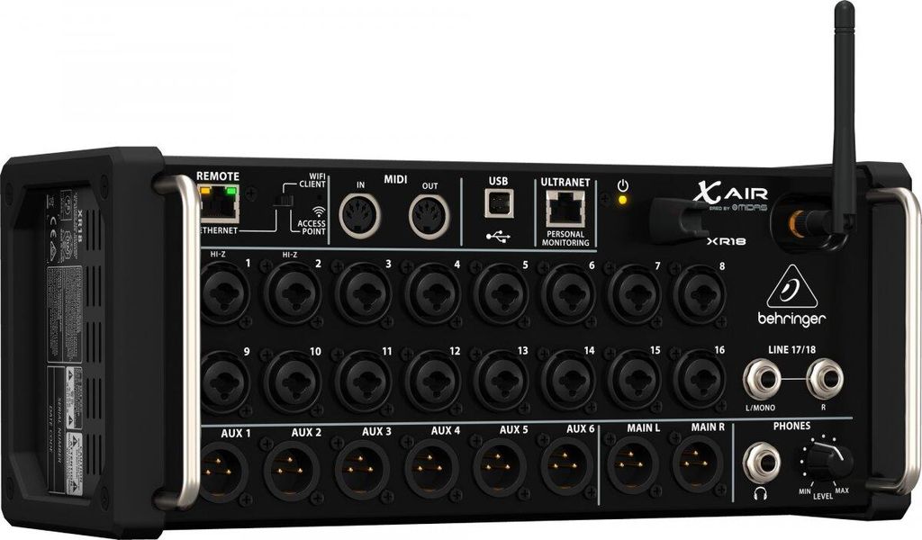 Behringer XR18 table de mixage audio 18 canaux Noir Image du produit 