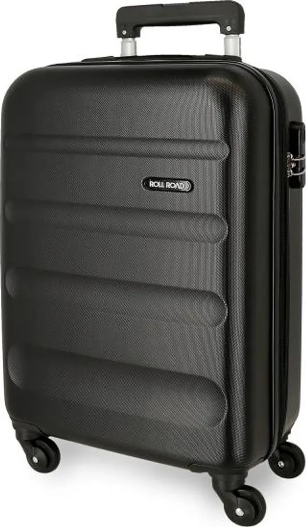 Trolley Cabina Elegante ROLL ROAD Flex Nero ABS - 55cm Bagaglio a Mano