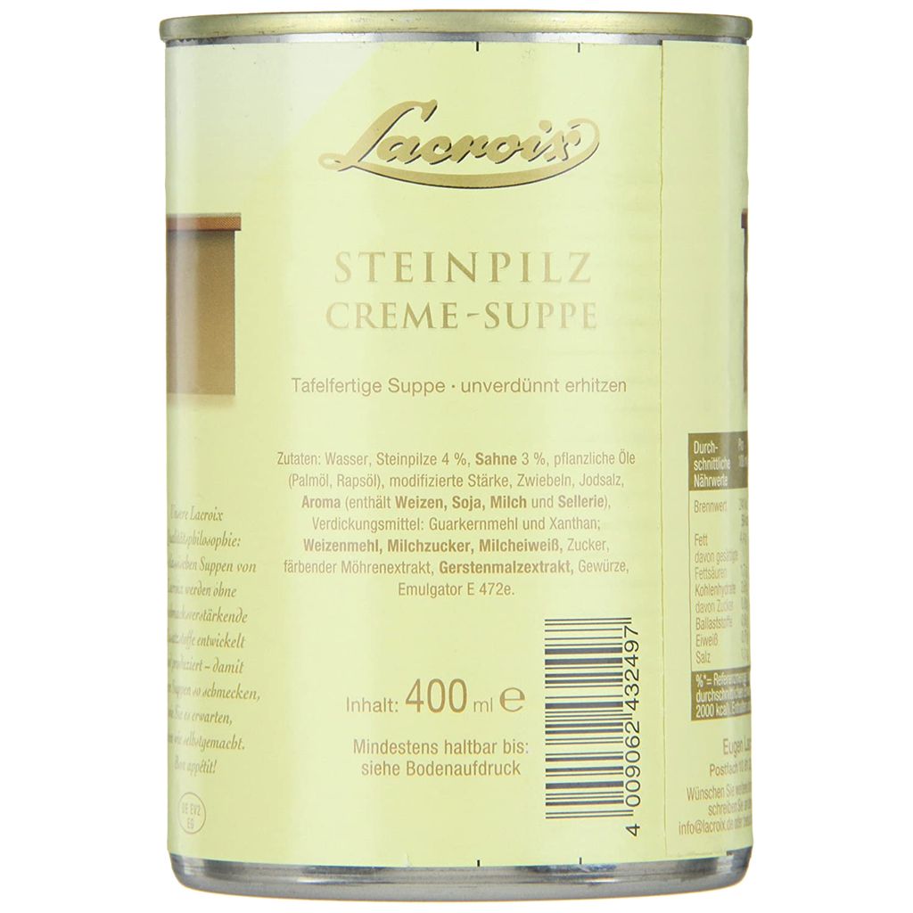 Lacroix Steinpilz Creme Suppe aromatisch lecker cremig Produktbild 3