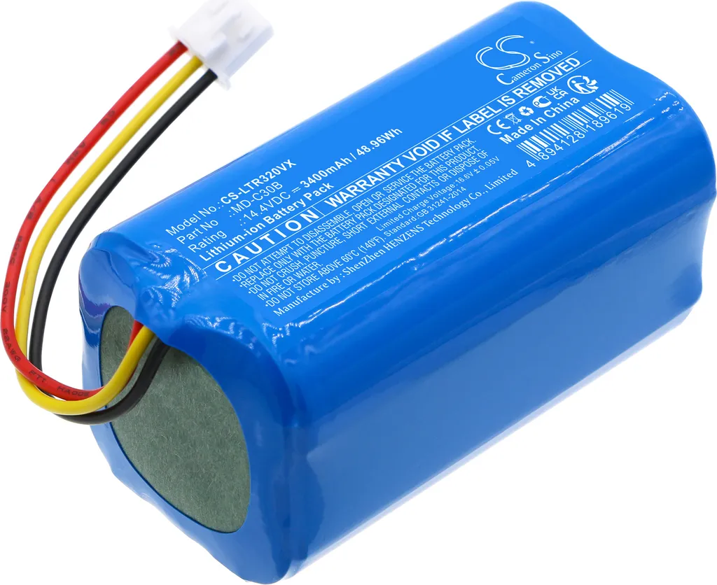 Batterie haute capacité 14.4V pour Abir X6 X7 et BlueBot XSMART Techtek