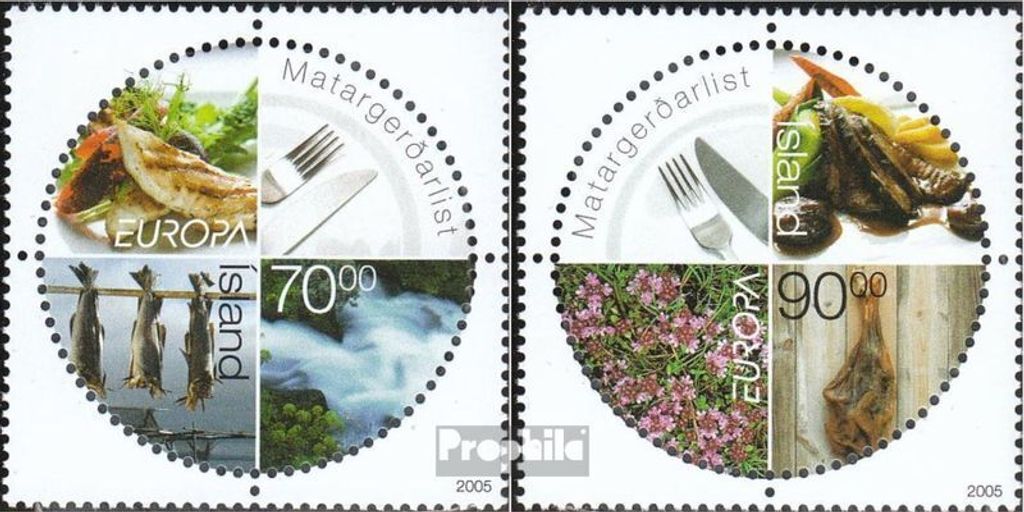 Briefmarken Island 2005 Mi 1102-1103 (kompl.Ausg.) postfrisch Gastronomie