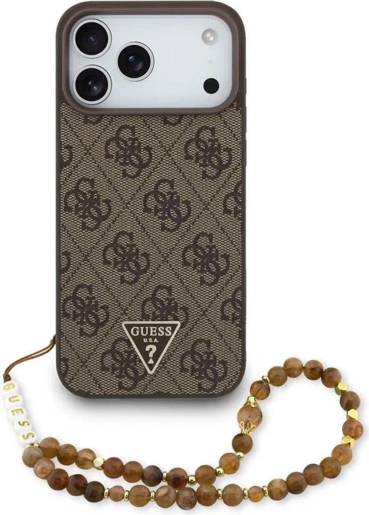 Regalo Originale Guess Custodia iPhone 17 Pro Max MagSafe Marrone 4G