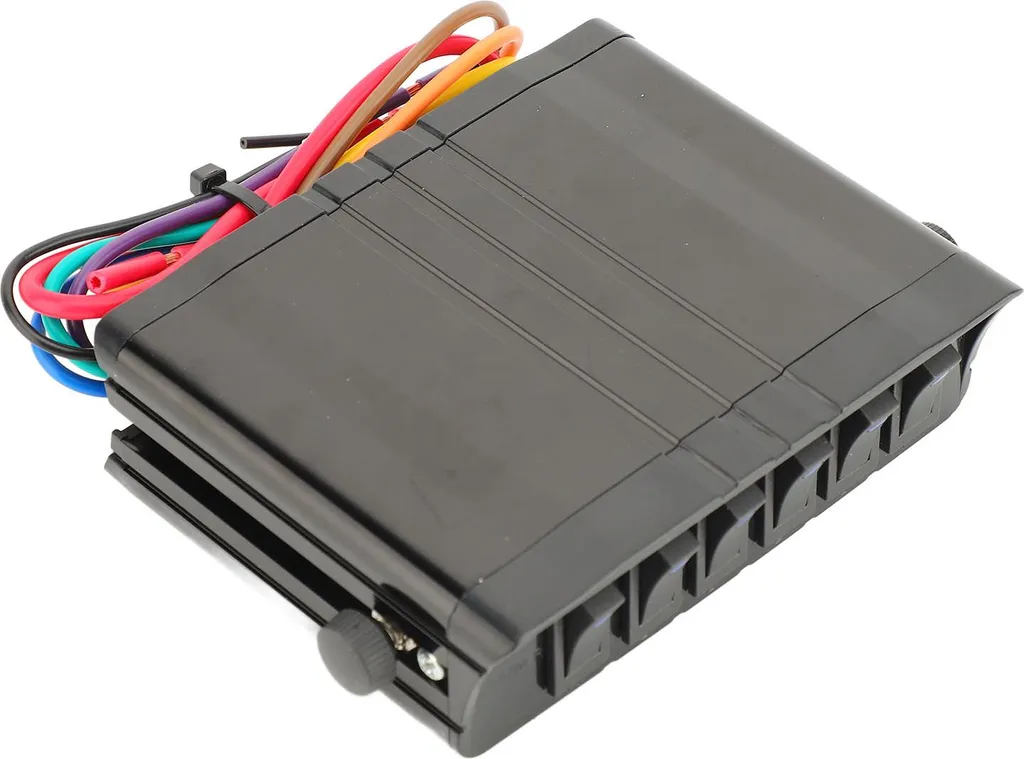Panneau de commande 6 interrupteurs étanches LED bleu pour automobile - 4