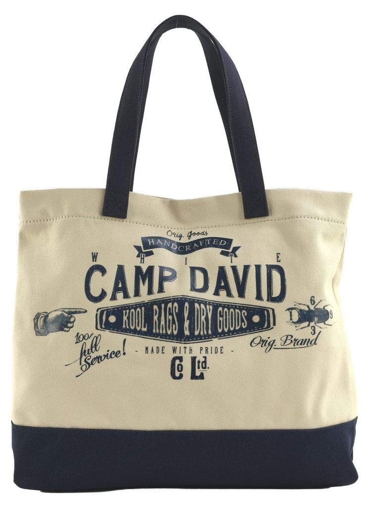 CAMP DAVID shopper schoudertas Blue Creek Shopper Cream Productafbeelding 