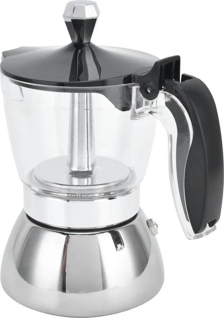 Caffettiera in acciaio inox da 4 tazze, caffettiera da fornello, caffettiera moka, accessori da cucina