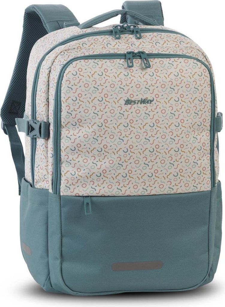 BestWay Cube Reiserucksack: Türkis/Natur
