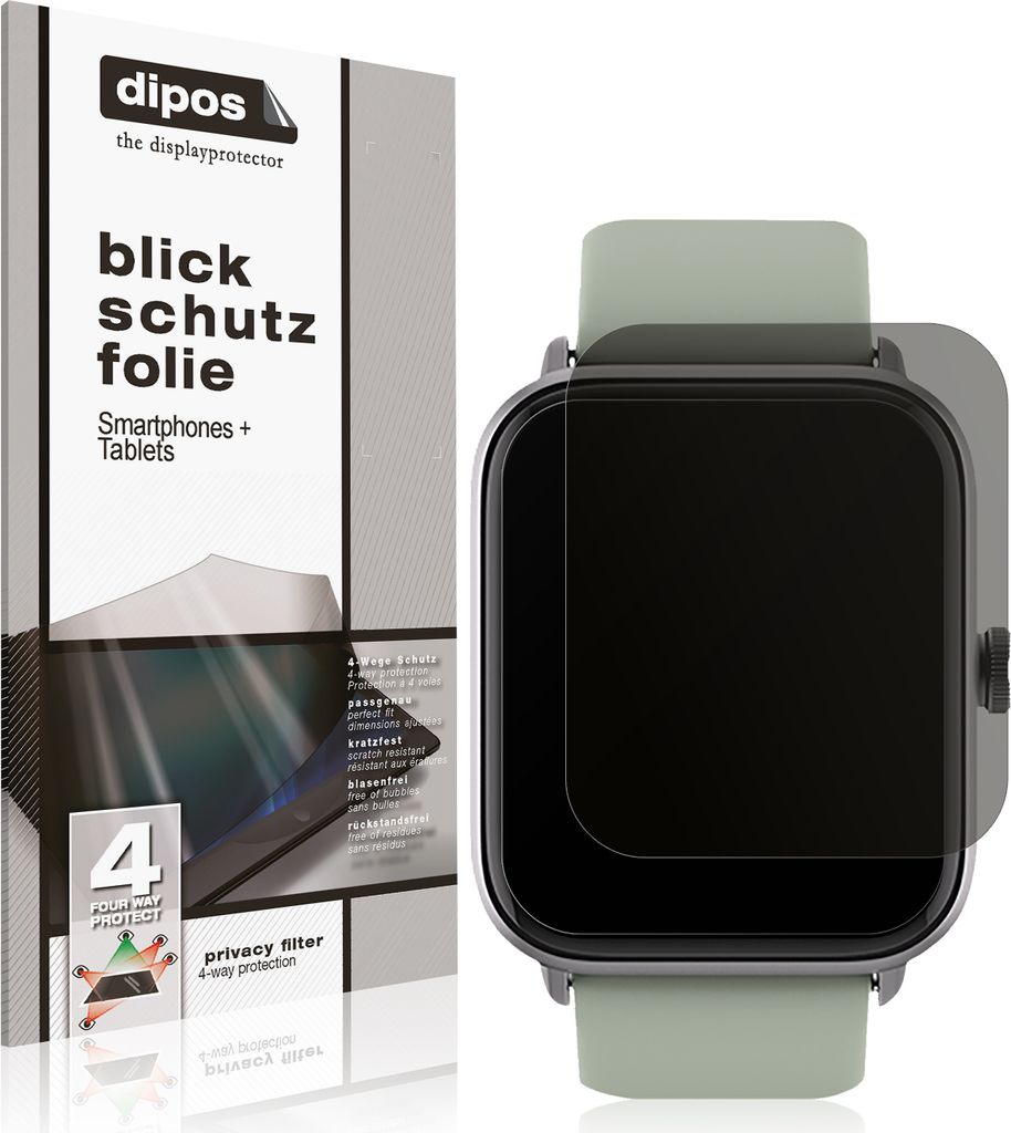 Blickschutzfolie für Noise ColorFit Pro 3 Alpha matt Schutzfolie Folie Display Schutz dipos