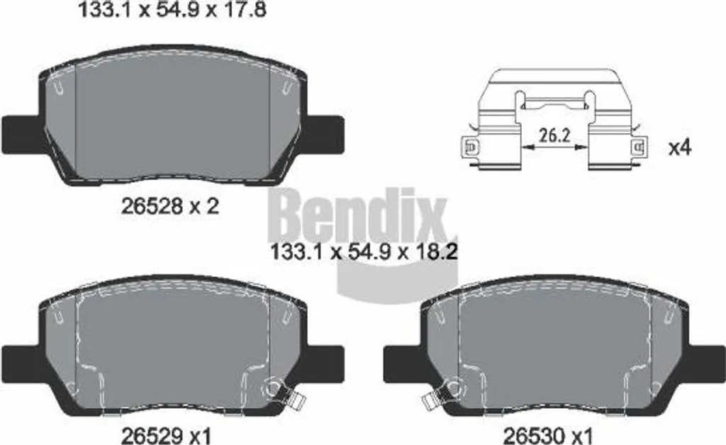 Plaquettes de frein avant Bendix BPD2571 pour Hyundai i10 de série