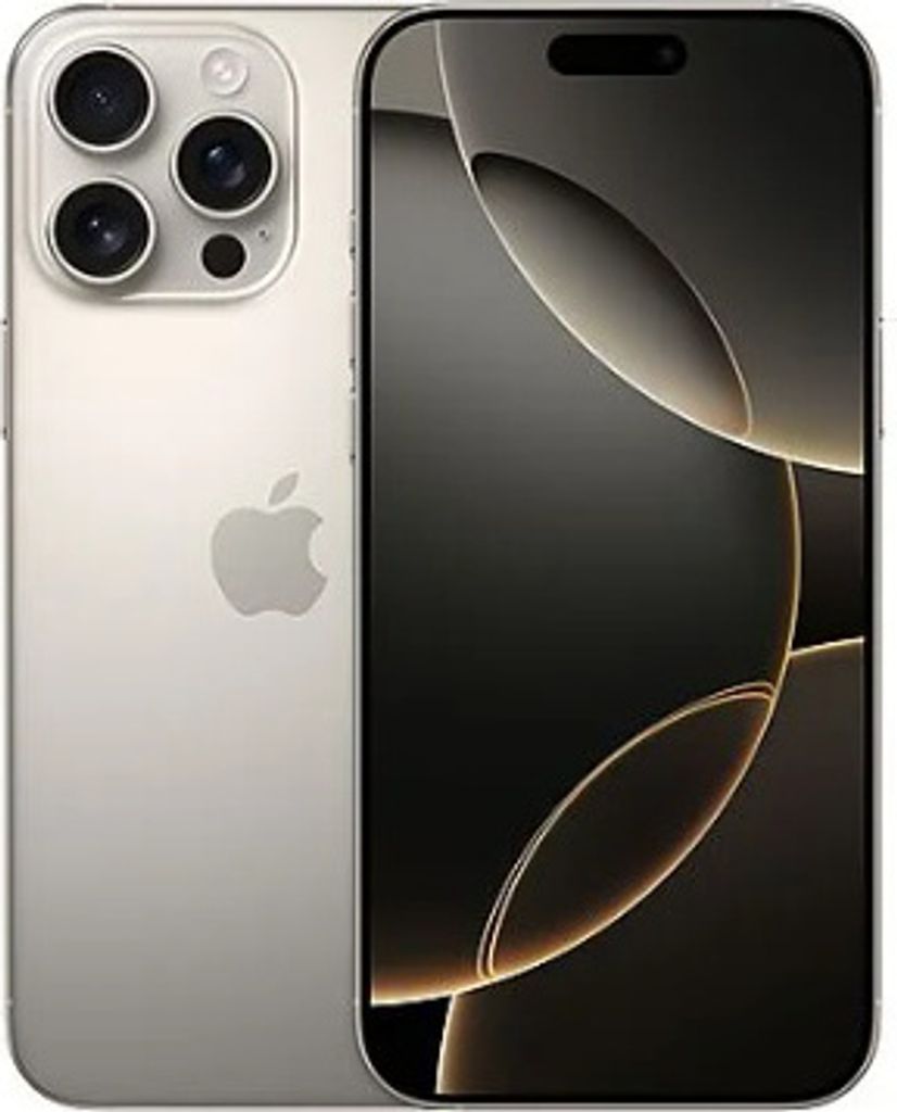 A silver iPhone with a black screen is shown from the back and front.