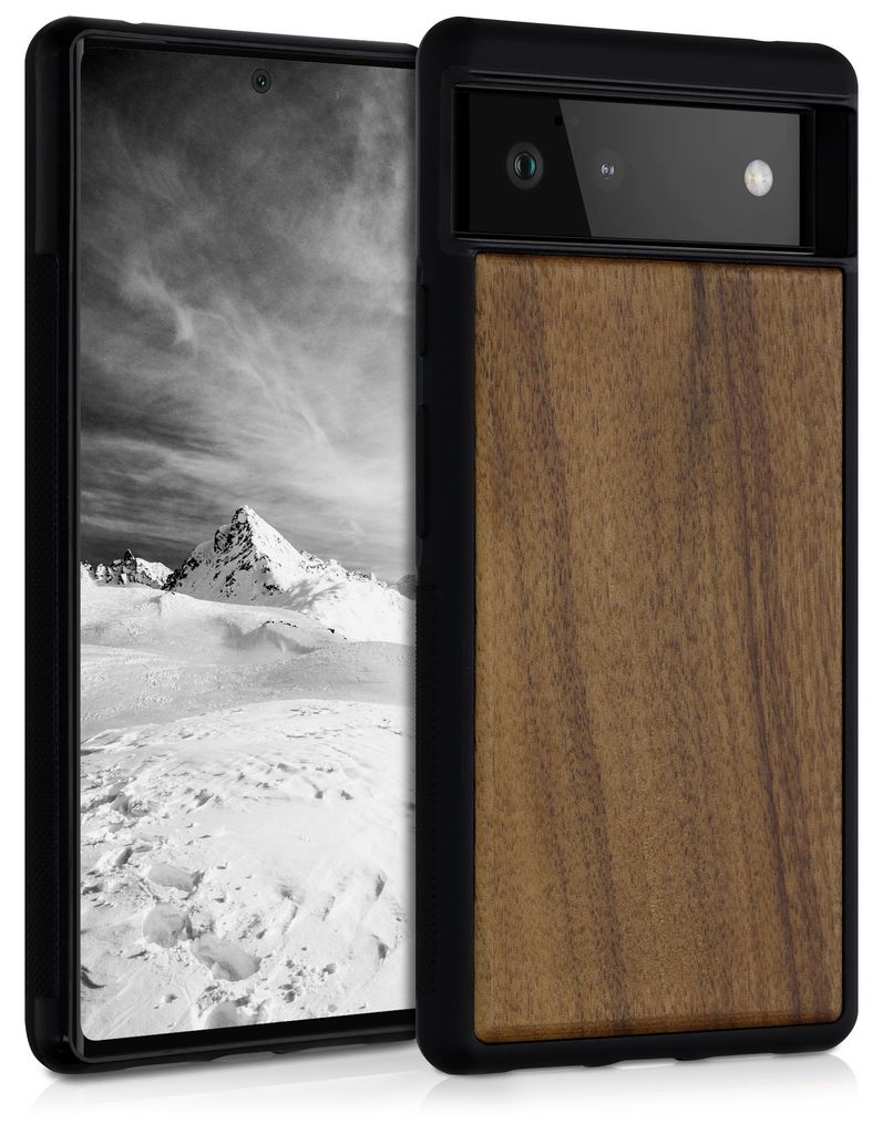 kwmobile Handyhülle für Google Pixel 6 Hülle Holz - Case Produktbild 