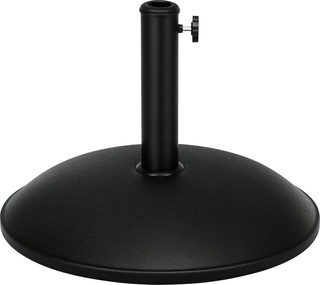 Support de parasol pour terrasse 20 kg Outsunny rond noir Ø 49 cm
