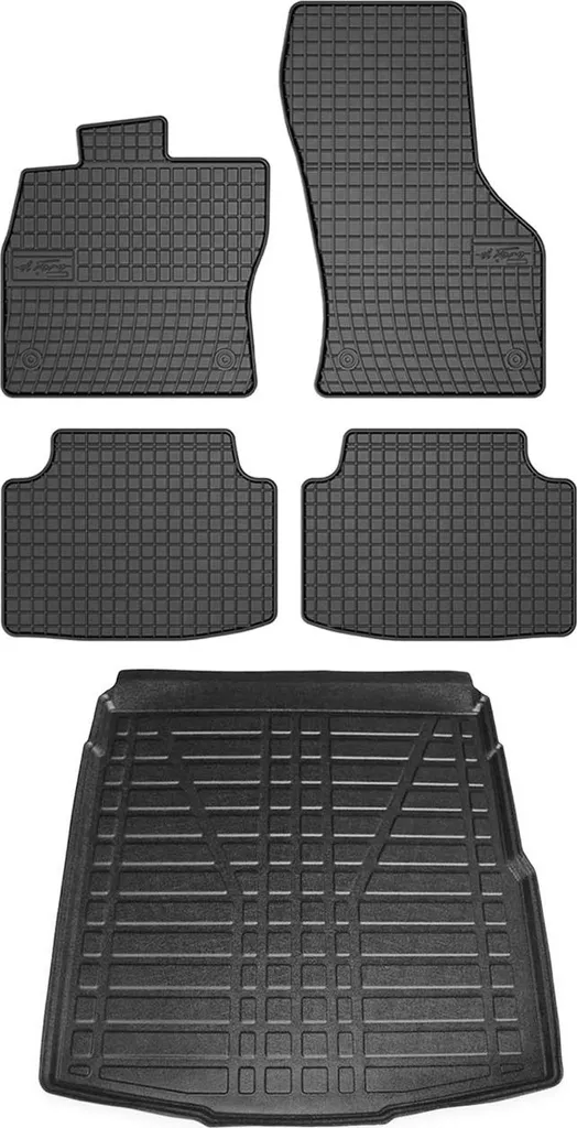 Set Tappeti Gomma + Vasca Baule VW Passat B8 per Avventura e Famiglia