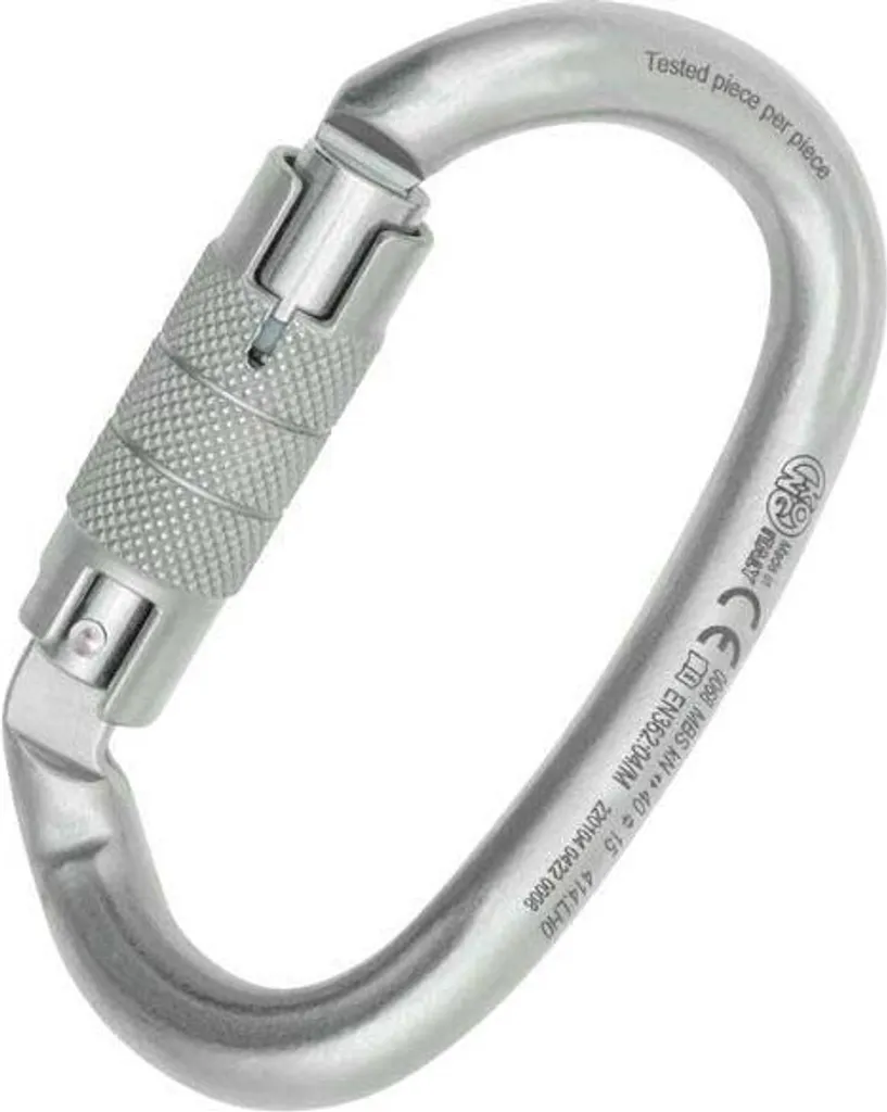 Kong Italy Fermoir Tournant en Acier Spirale et Mousqueton Lune Blanc