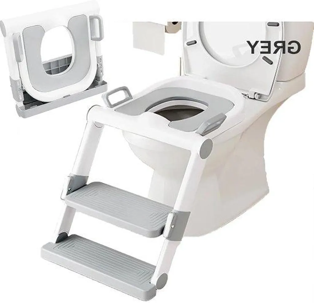 Réducteur de toilettes enfant avec marchepied réglable - Pliage facile