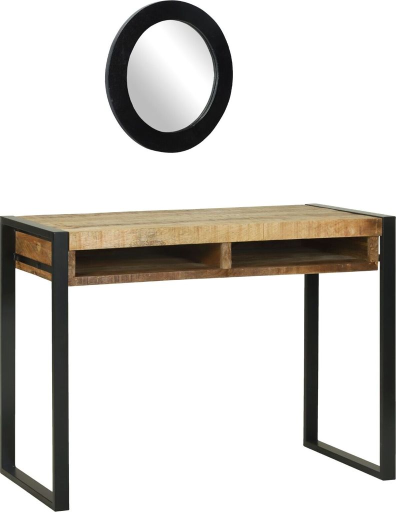 Möbel Schminktisch mit Spiegel 100x50x75 cm Massivholz Mango - Schminktische 4015965