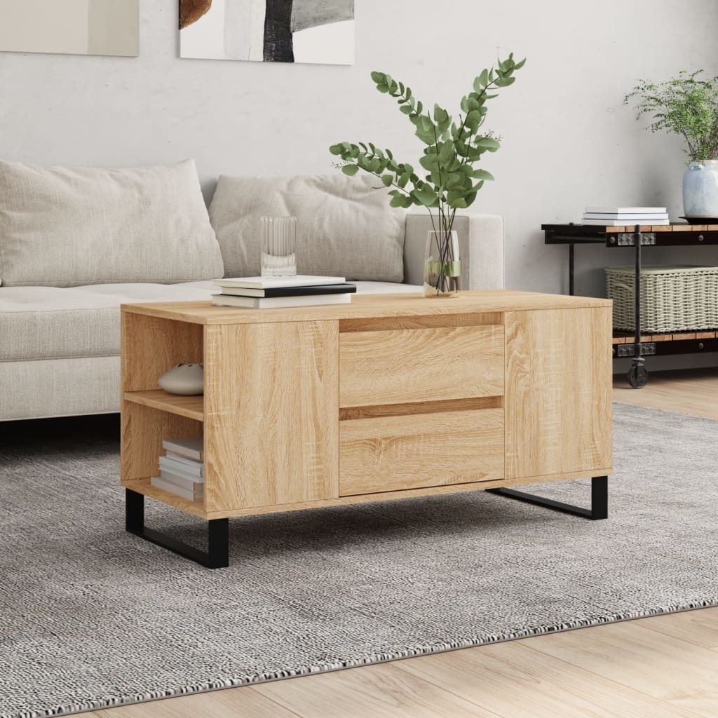 Maison Exclusive - Couchtisch Sonoma-Eiche 102x44,5x50 cm Holzwerkstoff