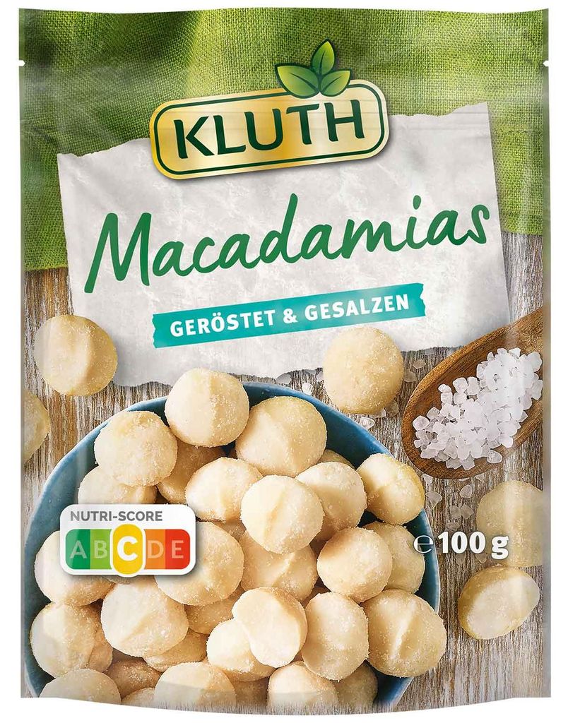 Kluth Macadamias geröstet & gesalzen 100g Produktbild 