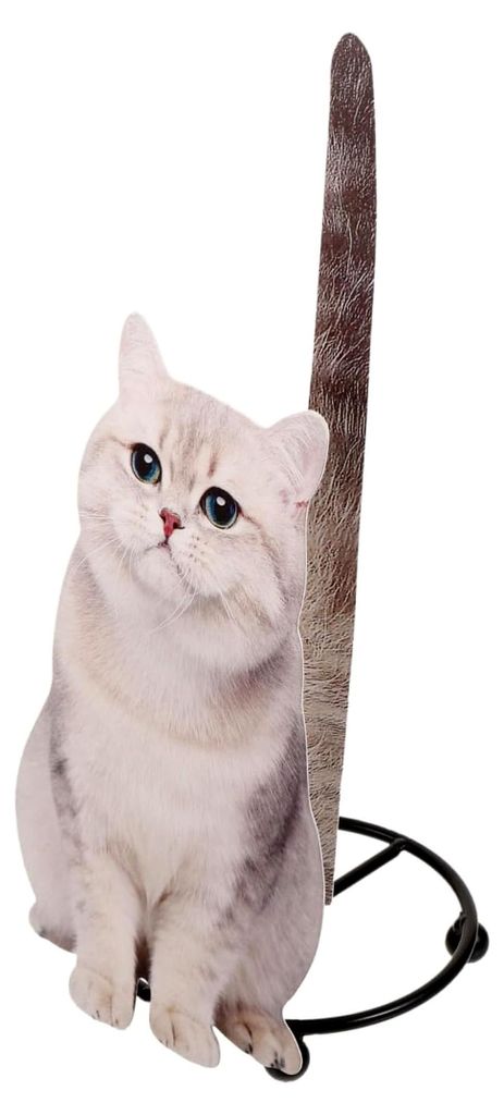 Toilettenpapierhalter Katze aus Eisen Robust Langlebig mit Ablage für Klorollen Dekorativer Katzenform Wc Rollenhalter Vielseitig für Bad Wohn Es...