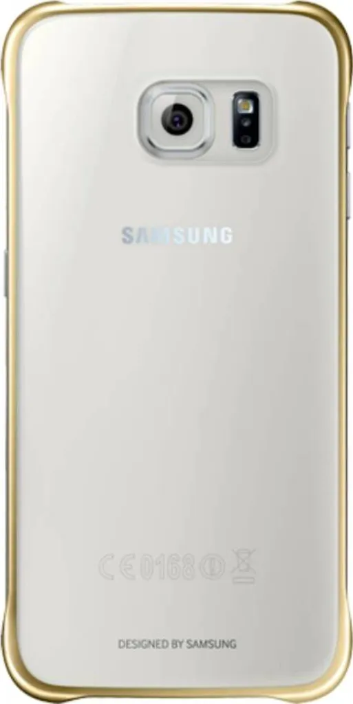 Coque transparente Galaxy S6 rigide avec contour or Samsung