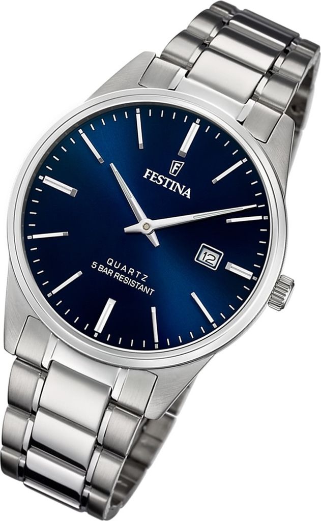 Festina Herren Uhr Klassik F20511/3 Edelstahl Armbanduhr Produktbild 