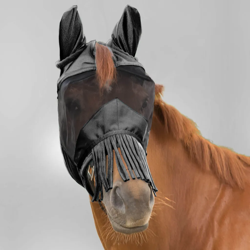 Maschera Antimosche Per Cavallo Weatherbeeta Comfitec, Taglia Full, Colore Nero/Viola
