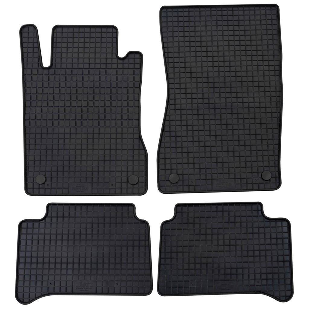 für Mercedes E-Klasse ab 03/2002-02/2009 Passform PETEX Gummimatten 4-teilig schwarz Allwettermatten Gummifußmatten