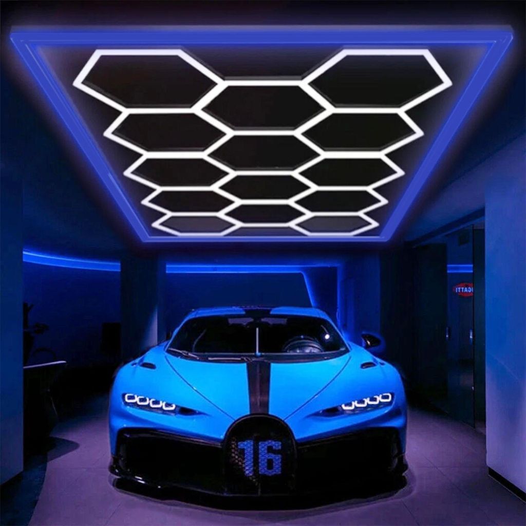 14er-Pack Hexagon LED Deckenleuchte mit Rahmen, 680W LED Produktbild 