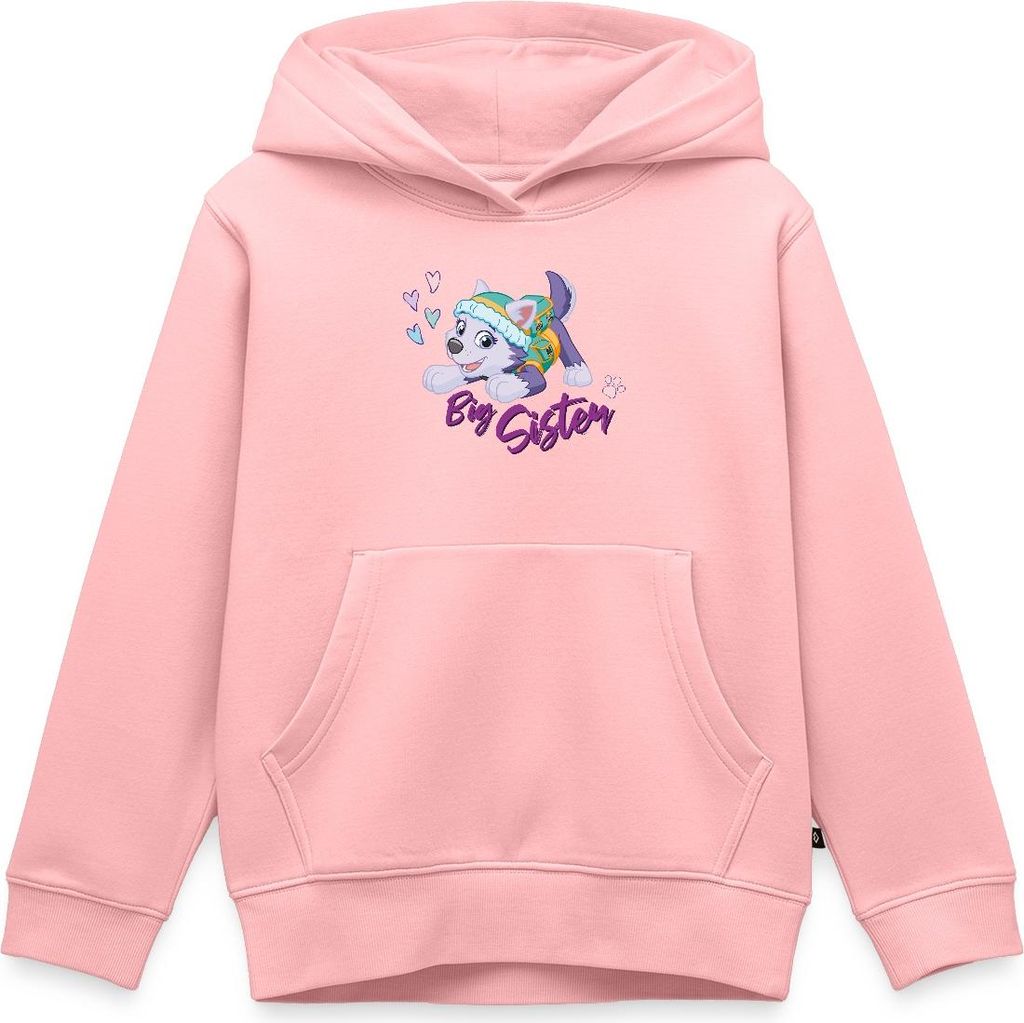 Spreadshirt Paw Patrol Große Schwester Everest Geschenk Kinder Premium Hoodie, 122/128 (6 Jahre), Rosa