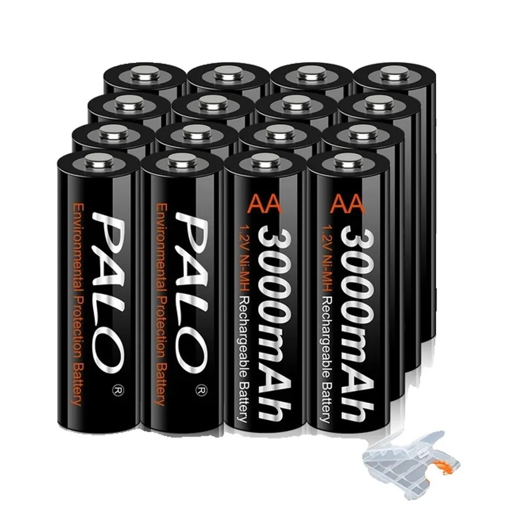 Piles rechargeables AA 3000mAh 1.2V haute autonomie lot de 16 piles