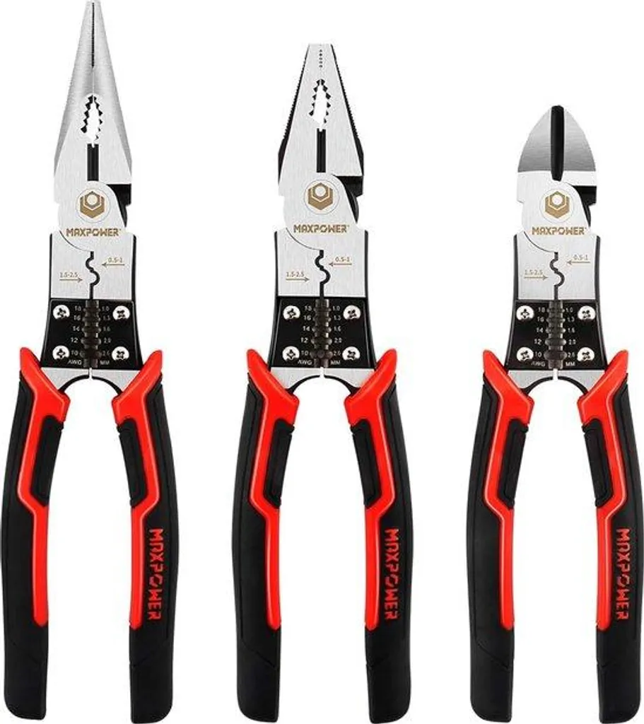 Coffret 3 pinces de précision : pince universelle et coupe-fil - Kit 150mm