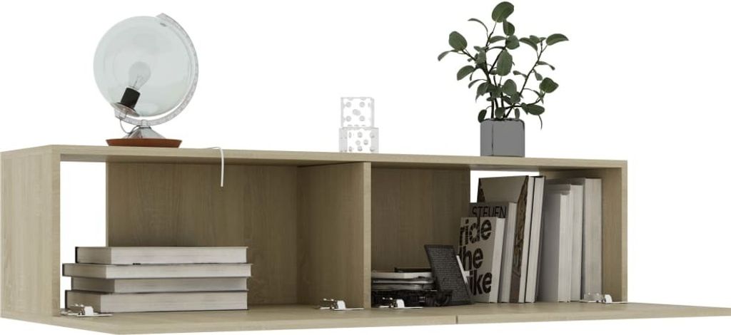 "2026 Aktion"TV-Schrank Industriestil - CLORIS - Fernsehenschrank - Sonoma-Eiche 120x30x30 cm Holzwerkstoff - NeuMöbel8075523