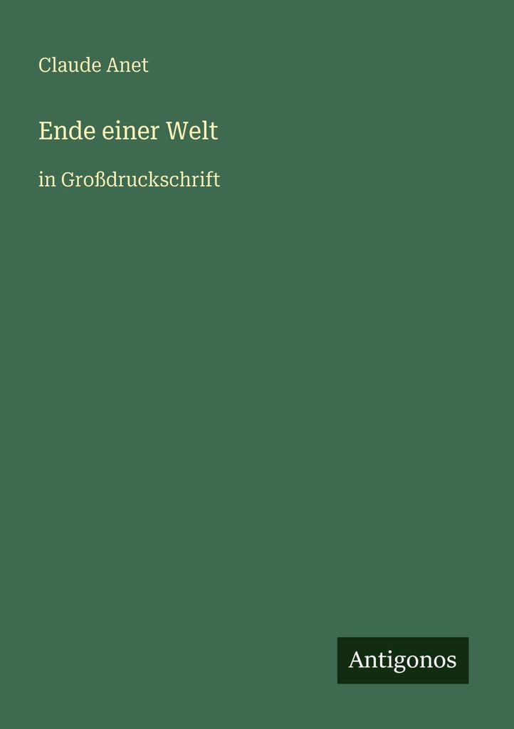 Ende einer Welt