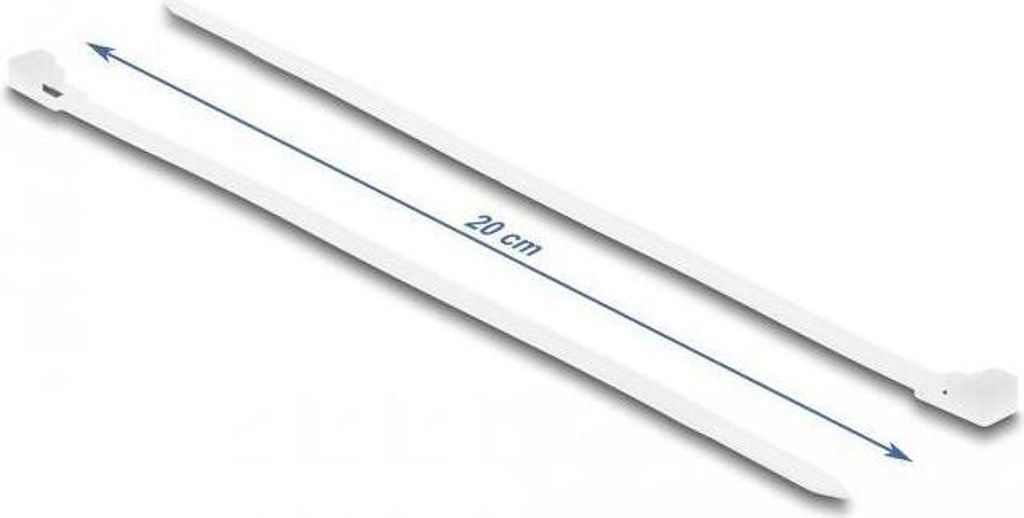 DELOCK Kabelbinder wiederverwendbar L 200 x B 4,8 mm 100 Stk