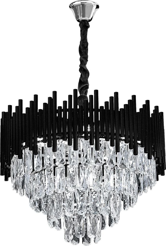 TOOLIGHT Hängelampe Mit Kristallen G063-Cp 50Cm 50Cm Black Produktbild 