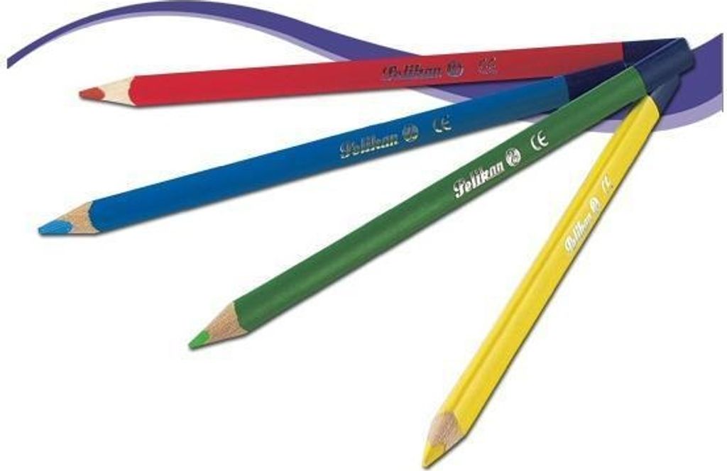 Pelikan Buntstifte dreieckige dicke Holzstifte Packung mit Produktbild 