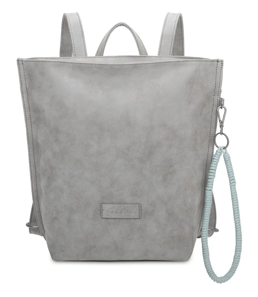 Petit sac à dos vintage Fritzi33N Rock gris clair aspect cuir vieilli
