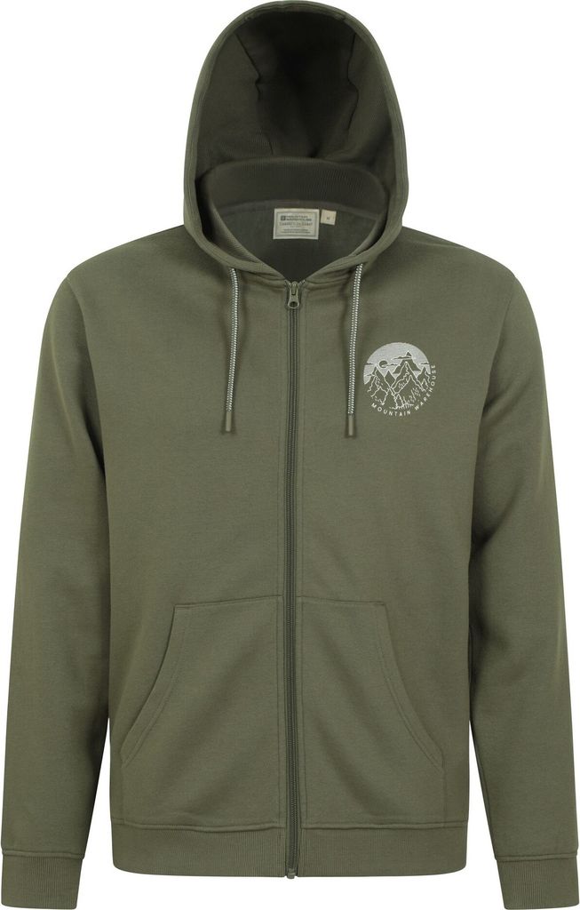 Mountain Warehouse - Hoodie mit durchgehendem Reißverschluss mit Kordelzug für Herren MW2665 (XL) (Khakigrün)