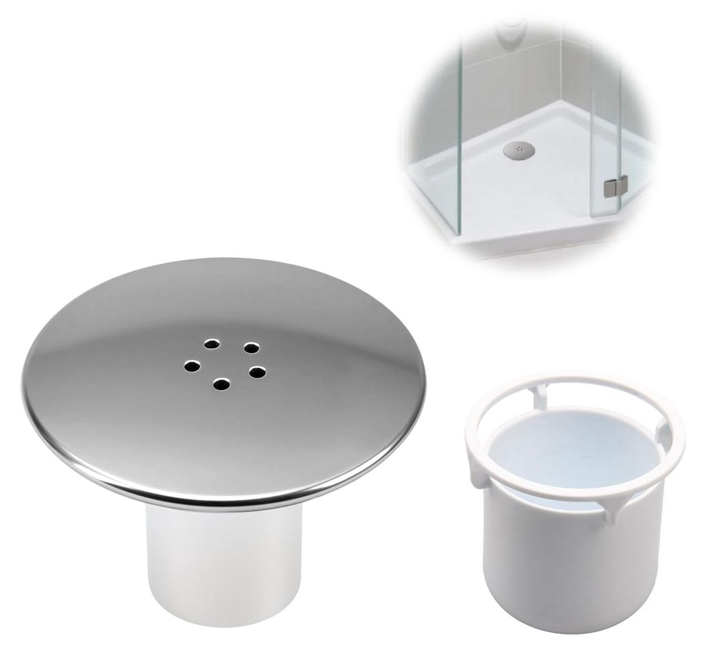 Duschablaufabdeckung 90 mm/115 mm, Duschablaufabdeckung, Duschablaufabdeckung für Abflussarmatur, Abdeckung mit Haarfänger, Ersatzteil für Dusch...