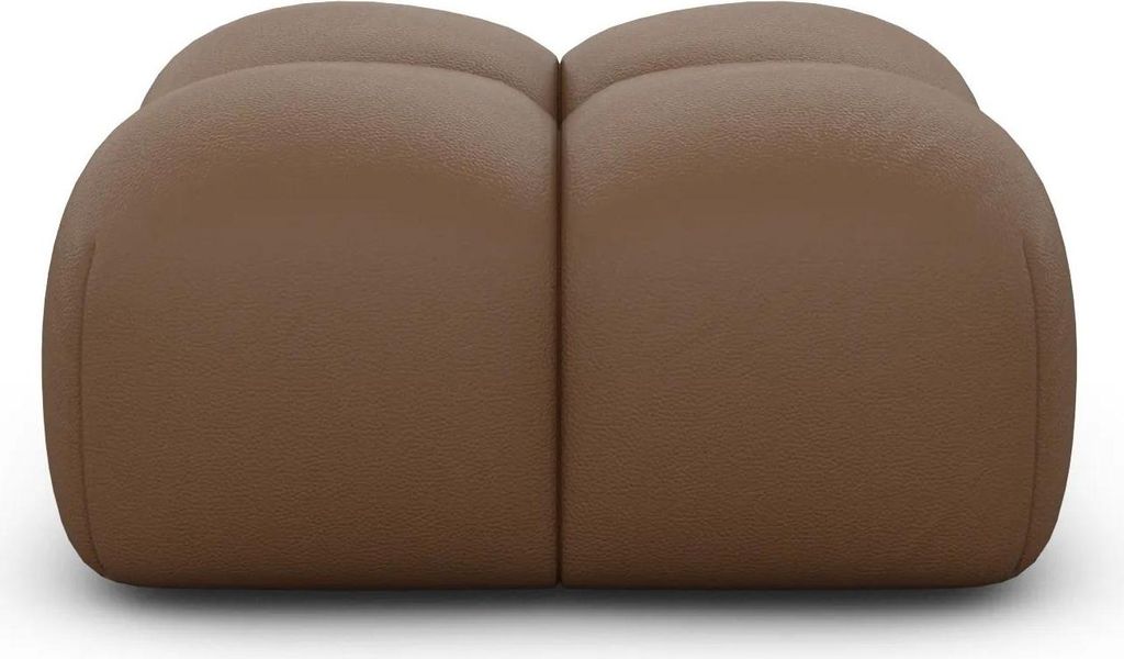 Kunstleder Pouf Valora Braun