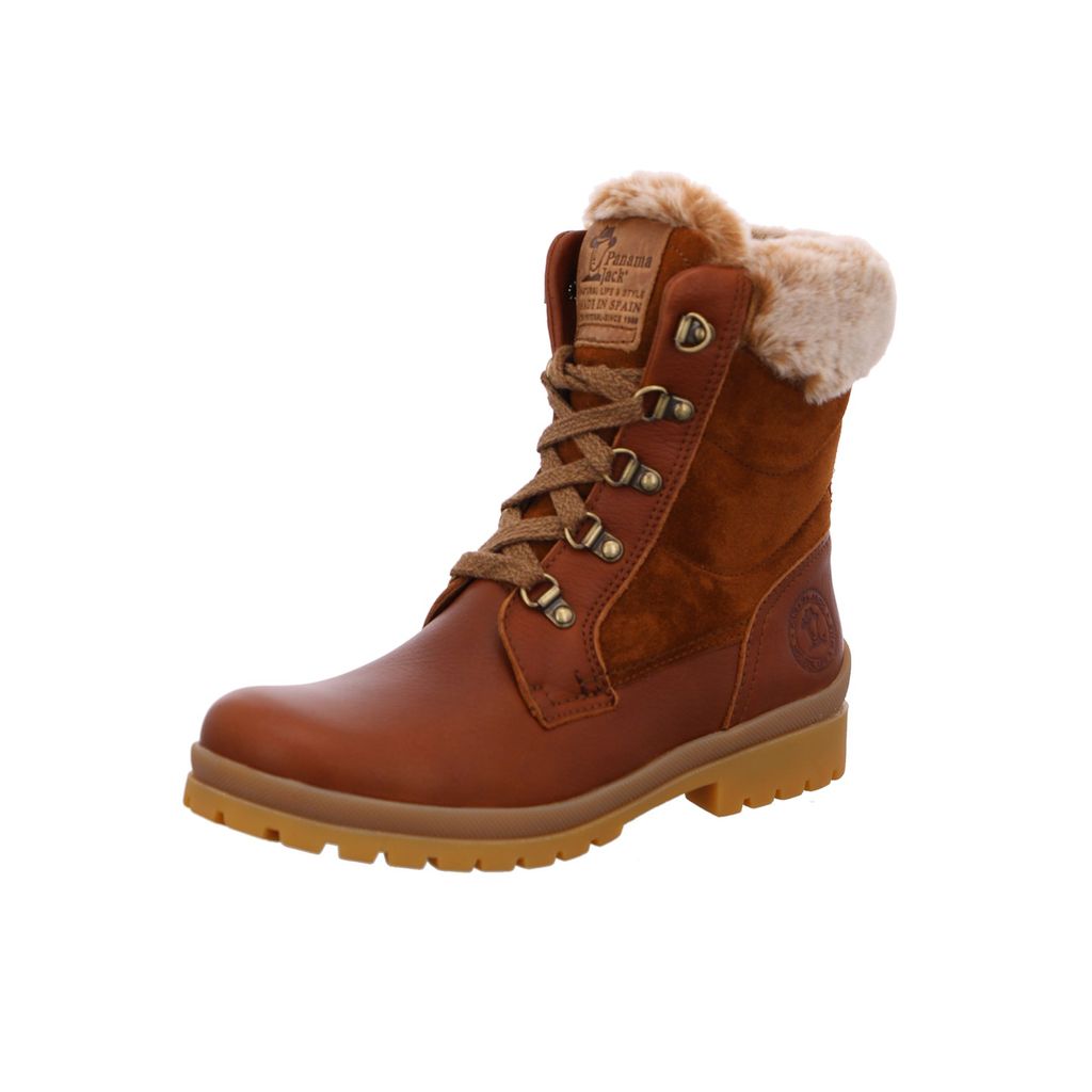 Panama Jack Damen Stiefeletten/Winterstiefeletten/ Schnürboots TUSCANI B1 Braun Leder Größe: 37