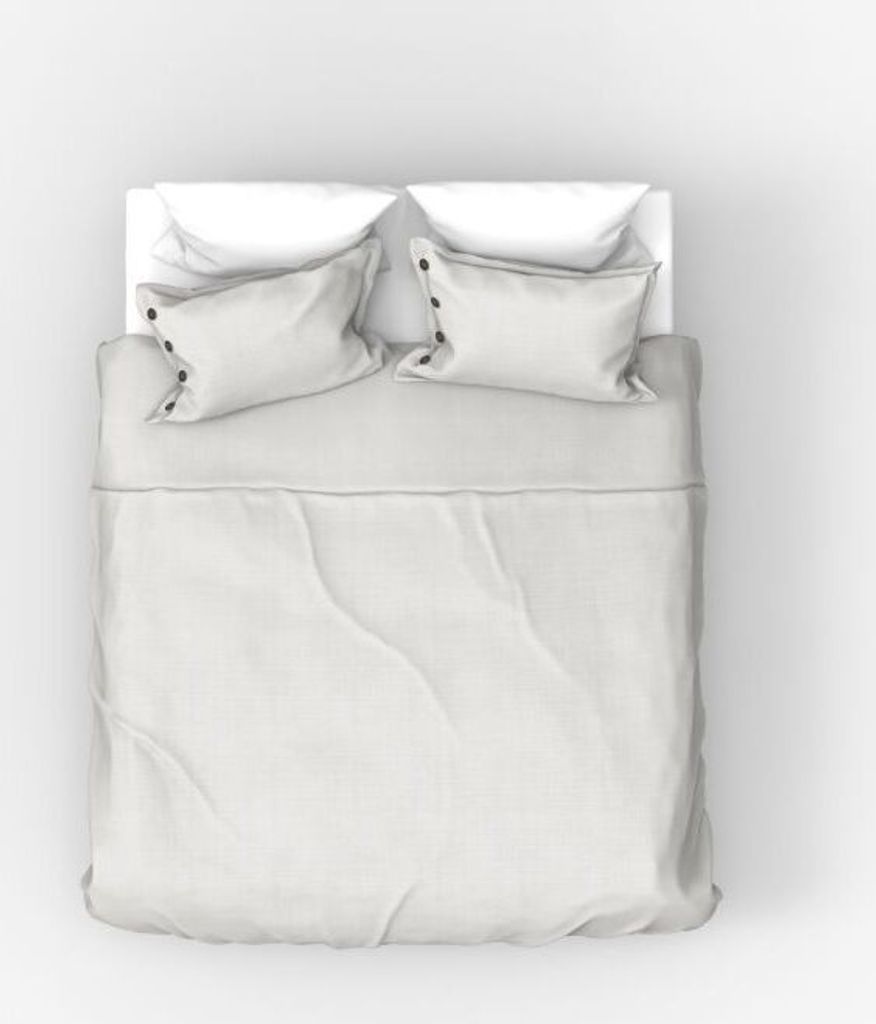 Kayori Bettwäsche-Garnitur Nikko Größe 135x200 + 80x80cm Farbe Silbergrau Leinen