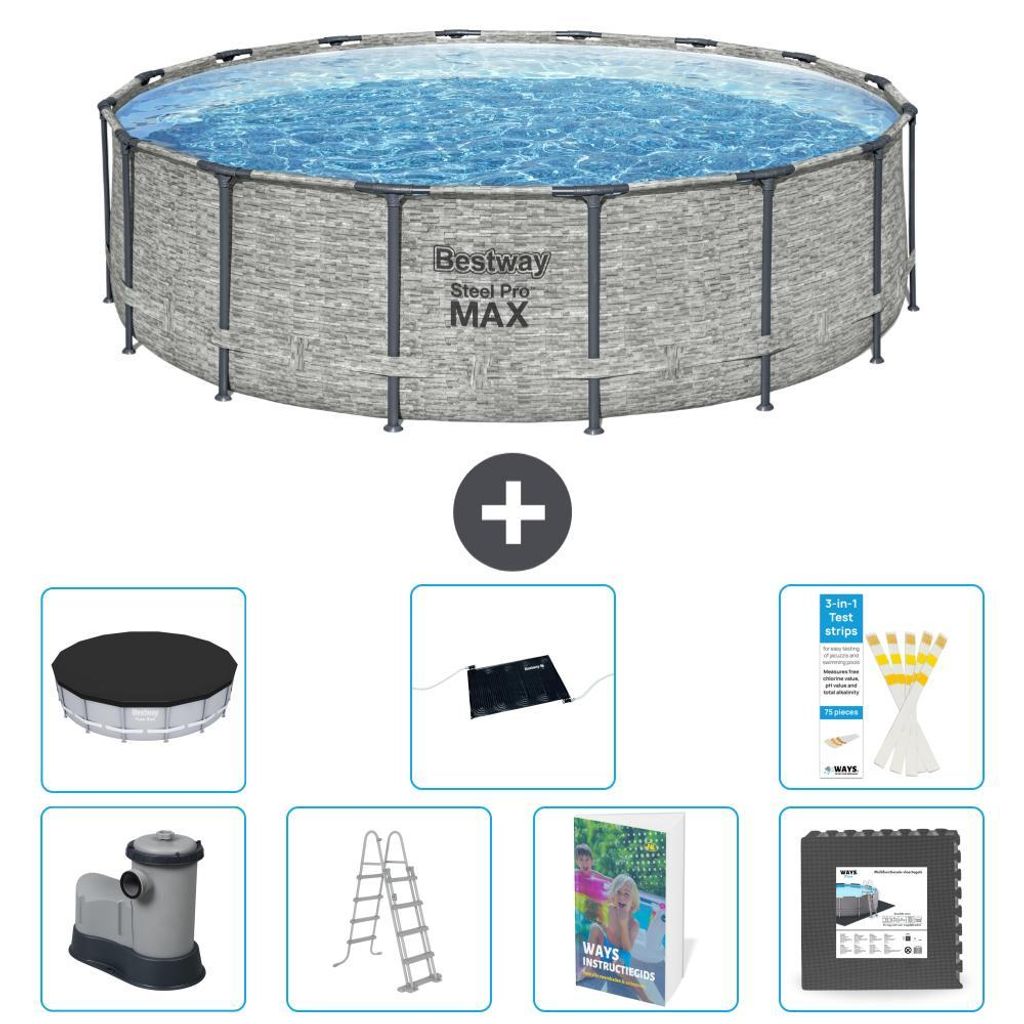 Bestway Steel Pro MAX Rund - 488x122 cm - 8-teilig S543
