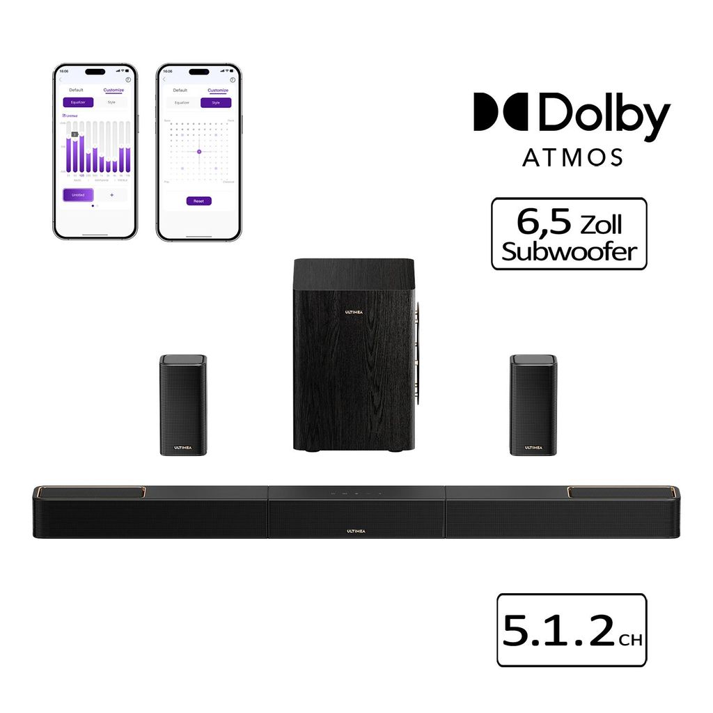 ULTIMEA Skywave Series 5.1.2 Kanal Dolby Atmos Soundbar, Produktbild 
